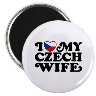 I Love My Czech Wife Magnet by totaletees