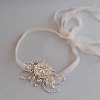 marie bridal headdress by glass oyster