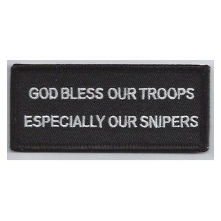 God Bless Our Troops Especially Our Snipers Military Vet Veteran NEW Biker Patch: Everything Else