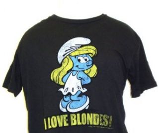The Smurfs Smurfette I Love Blondes Vintage T shirt by Junk Food Clothing Clothing