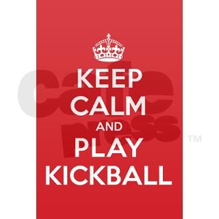Keep Calm Play Kickball Silver Portrait Charm by KeepCalmParody