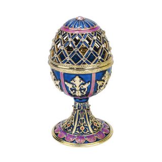 Design Toscano Jeweled Trellis Faberge   Style Enameled Egg