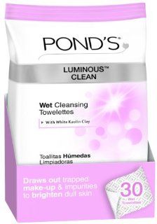 Pond's Luminous Clean Wet Towelettes, 30Count : Facial Cleansing Cloths And Towelettes : Beauty