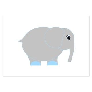 Blue and Grey Elephant Flat Cards by BeachBumming