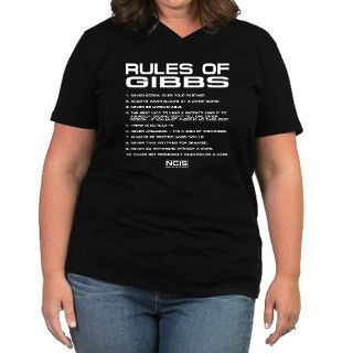 NCIS: Gibbs Rules Womens Plus Size V Neck Dark T  by mediaquotes
