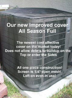 Air Conditioner Cover   All Season   28"x28"x26"ht   BLACK   and Custom ht. is available at no extra charge. Is your A/C unit full of leaves?The only cover you can use all year even when it is running!..Full 5 year manufacturer's warrant
