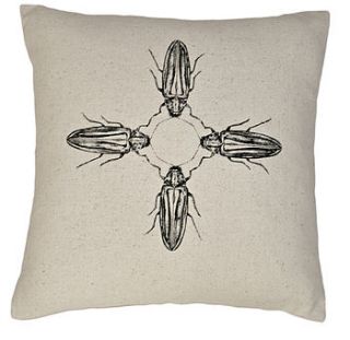 assamansis baile beetle silk cushion by rhoda elizabeth