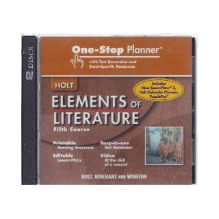 Holt Elements of Literature, Fifth Course   One Stop Planner CD ROM: Holt: 9780030790522: Books