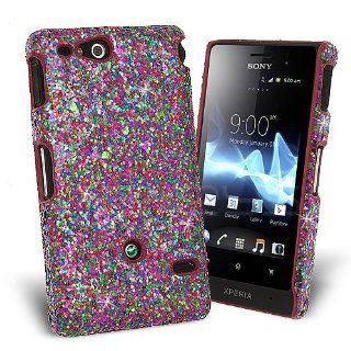 Celicious Disco Extreme Sparkle Glitter Back Cover Case for Sony Xperia Go  Sony Xperia Go Case Ultra Slim Glamour Sequins Cover [For Her] Rigid Fit Lightweight Tough Shell Style Clip on: Cell Phones & Accessories