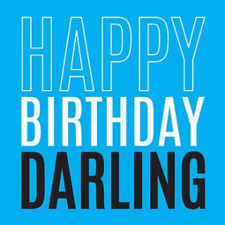 happy birthday 'darling' card by megan claire