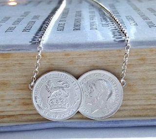 double coin necklace by becca jewellery