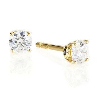 9ct gold earrings with swarovski crystals by diamond affair