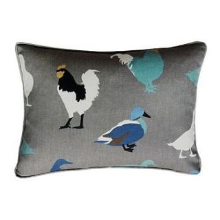chick and the duck cushion by louise harris interiors