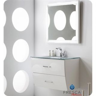 Fresca Platinum Wave 32 Glossy White Modern Bathroom Vanity