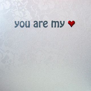 'you are my heart' husband or wife card by apple of my eye design
