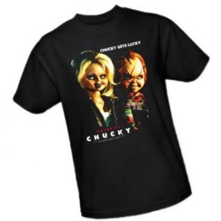 "Chucky Gets Lucky"    Bride of Chucky Adult T Shirt, XXX Large: Clothing