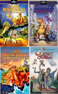 the land before time set 4 vhs: The Land Before Time V   The Mysterious Island, We're Back!: A Dinosaur's Story, Quest for Camelot, The Land Before Time III   The Time of the Great Giving: Movies & TV