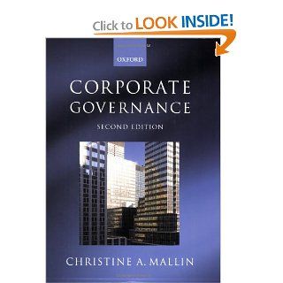 Corporate Governance Christine Mallin 9780199289004 Books