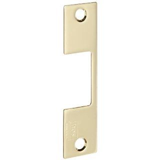 HES Stainless Steel J Faceplate for 1006 Series Electric Strikes for Cylindrical Locksets Up To 3/4" Throw and All Center Lined Bolts, Bright Brass Finish: Door Handles: Industrial & Scientific
