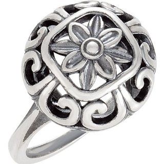 14k White Gold Filigree Design Fashion Ring #51133 Jewelry