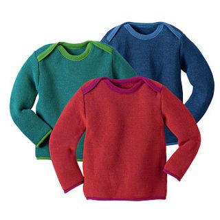 organic merino baby jumper by lana bambini