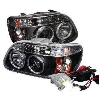 High Performance Xenon HID Ford Explorer 1PC ( Non Sport and Sport Trac Model ) Halo Projector Headlights with Premium Ballast   Black with 10000K Deep Blue HID: Automotive