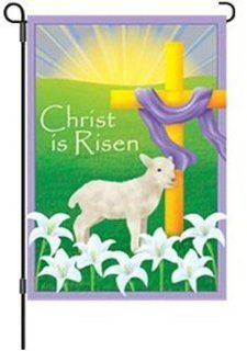 Christ is Risen Easter Garden Flag : Outdoor Decorative Flags : Patio, Lawn & Garden