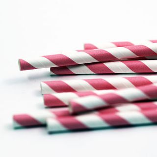pink twist stripe party straws by postbox party