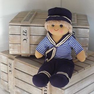 boy sailor rag doll by marquis & dawe