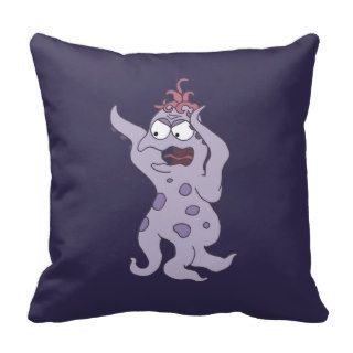 Purple Angry Alien Pillows