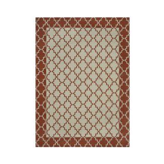 JCP Home Collection JCPenney Home Selma Indoor/Outdoor Rectangular Rug, Taupe/rust  