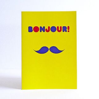 bonjour greetings card by tea & ceremony