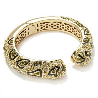 Joan Boyce "Leopard" Pavé Crystal Kissable Cuff Bracelet