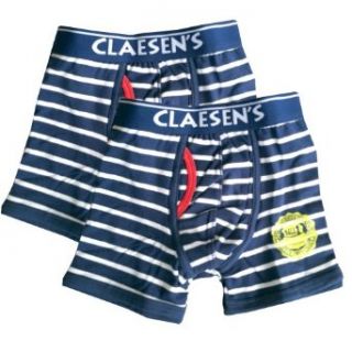 Boy's Fire Fighter Blue and White Striped Boxer Briefs (Age 4 (Height 41 44 inches)): Clothing
