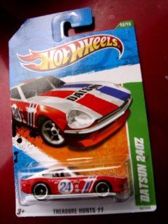 TREASURE HUNT!! Hot Wheels 2011 ''DATSUN 240Z" TREASURE HUNT '11   12 of 15   62/244 Red & White with #24 Racecar Decal on Door & DATSUN in bold black letters across hood: Toys & Games