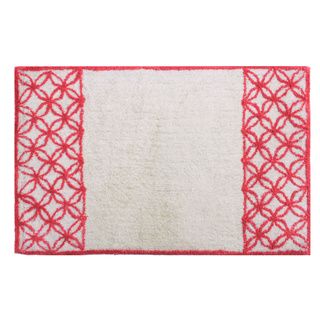 Sherry Kline Romance Cotton 21x34 inch Coral Bath Rug Sherry Kline Bath Rugs