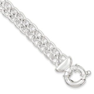 Sterling Silver 10.25mm Charm Bracelet Jewelry