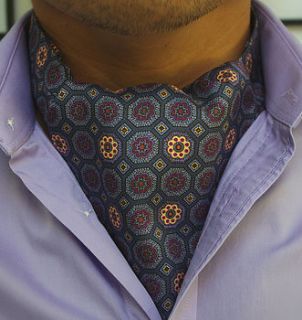 edwin printed silk cravat by cravat club