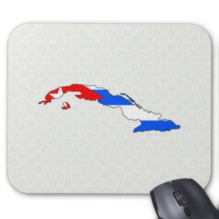 Cuba Flag Map full size Mouse Pads