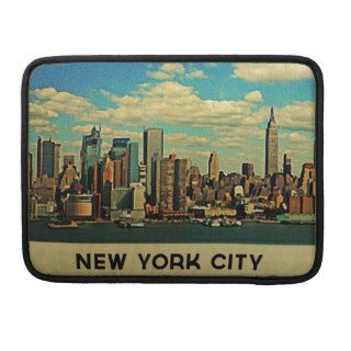 Vintage New York City Skyline MacBook Pro Sleeve