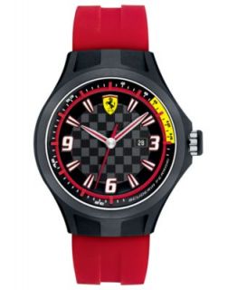 Scuderia Ferrari Watch, Mens Pit Crew Red Silicone Strap 44mm 830007   Watches   Jewelry & Watches