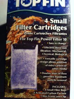 TOP FIN 4 Small Filter Cartridges for Top Fin Power Filter 10  Aquarium Filter Accessories 
