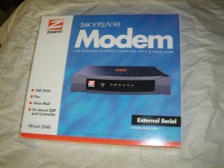 Zoom 3049 Data/Fax Modem. 56K V.92 V.44 EXT SERIAL MODEM WITH CABLE POWER SPIKE PROTECTION DMODEM. Serial   1 x RJ 11 Phone Line, 1 x RS 232 Serial   56 Kbps: Computers & Accessories