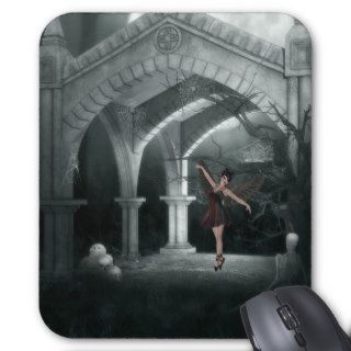 Gothic Angel Dancing by piles of Skulls Mousepad