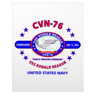 USS RONALD REAGAN CVN 76  NAVY CARRIER PLAQUE