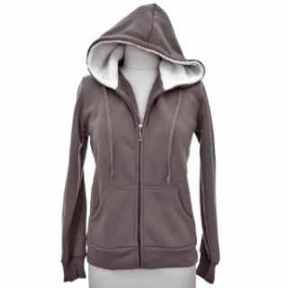 Luxury Divas Gray Hooded Fleece Lined Zip Up Hoodie Jacket Size X Large at  Womens Clothing store: Fashion Hoodies