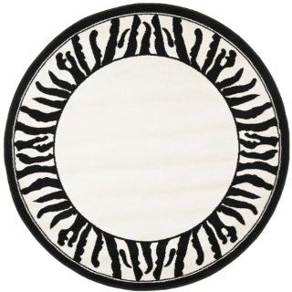 Safavieh Lyndhurst Collection LNH227A Black and White Round Area Rug, 5 Feet 3 Inch   Runners