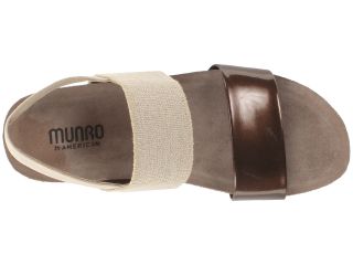 Munro American Pisces Natural Fabric/Bronze Patent