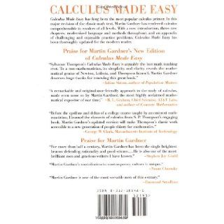 Calculus Made Easy: Silvanus P. Thompson, Martin Gardner: 9780312185480: Books