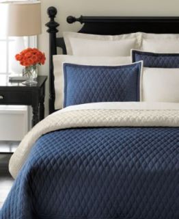 CLOSEOUT! Martha Stewart Collection Solid Diamond Navy Quilts   Quilts & Bedspreads   Bed & Bath
